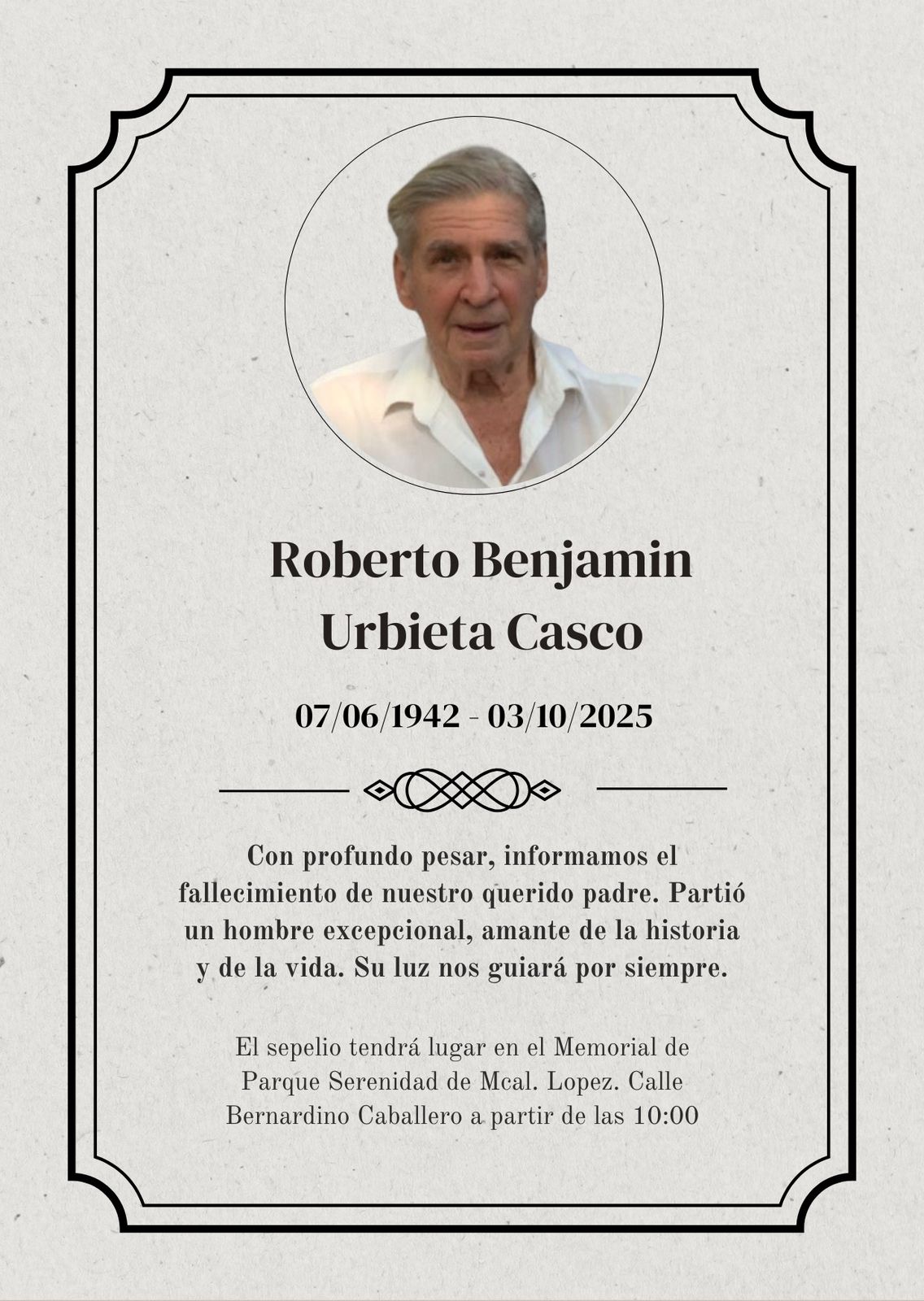 Roberto Benjamin Urbieta Casco